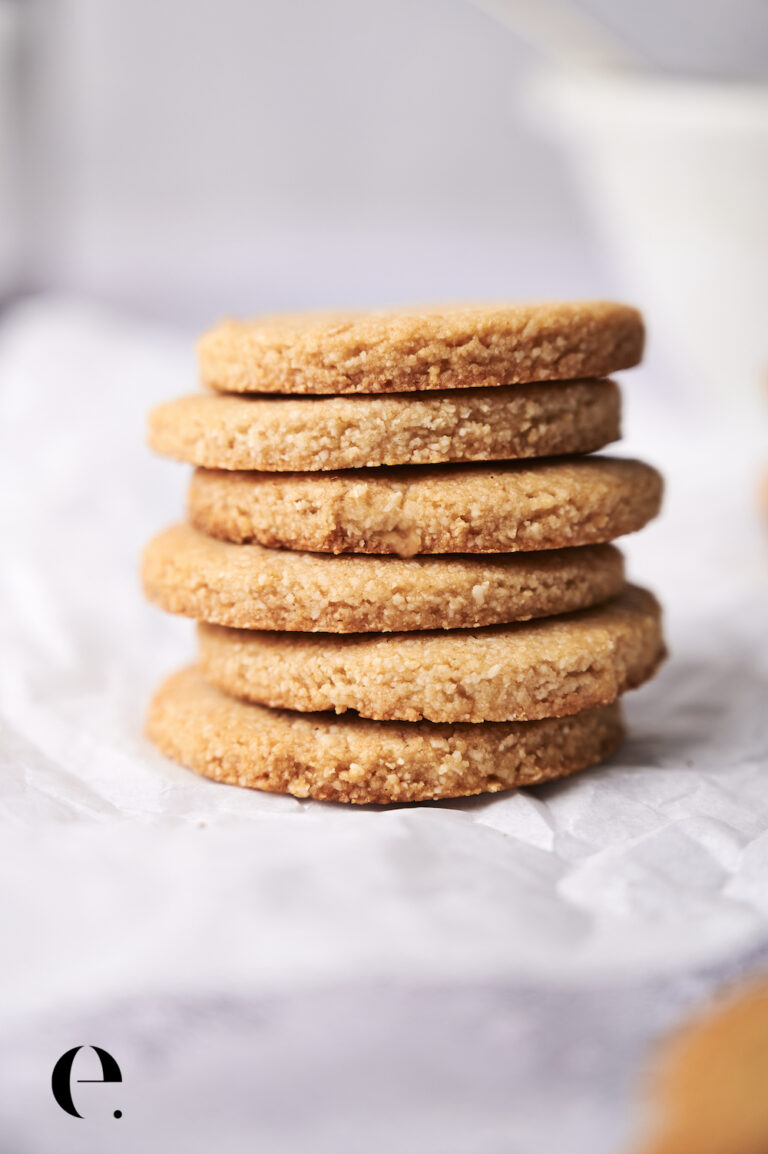 Healthy Almond Flour Cookies stacked by Elizabeth Rider