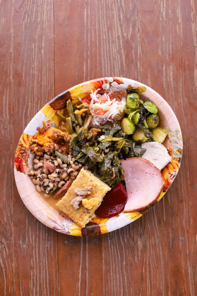 Thanksgiving dinner plate