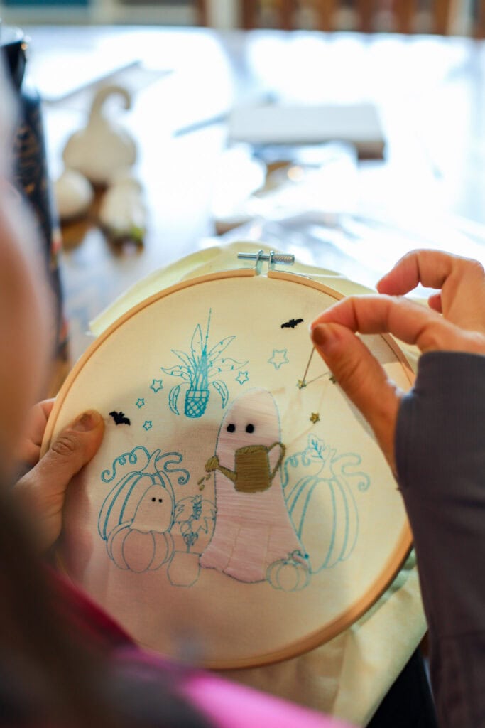 doing embroidery doing embroidery