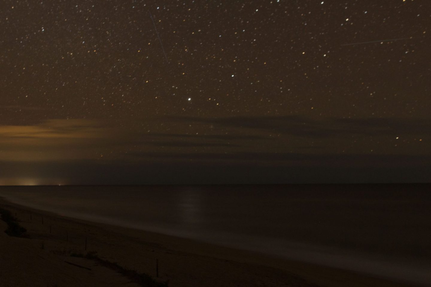 starry sky in south beach in martha's vineyard