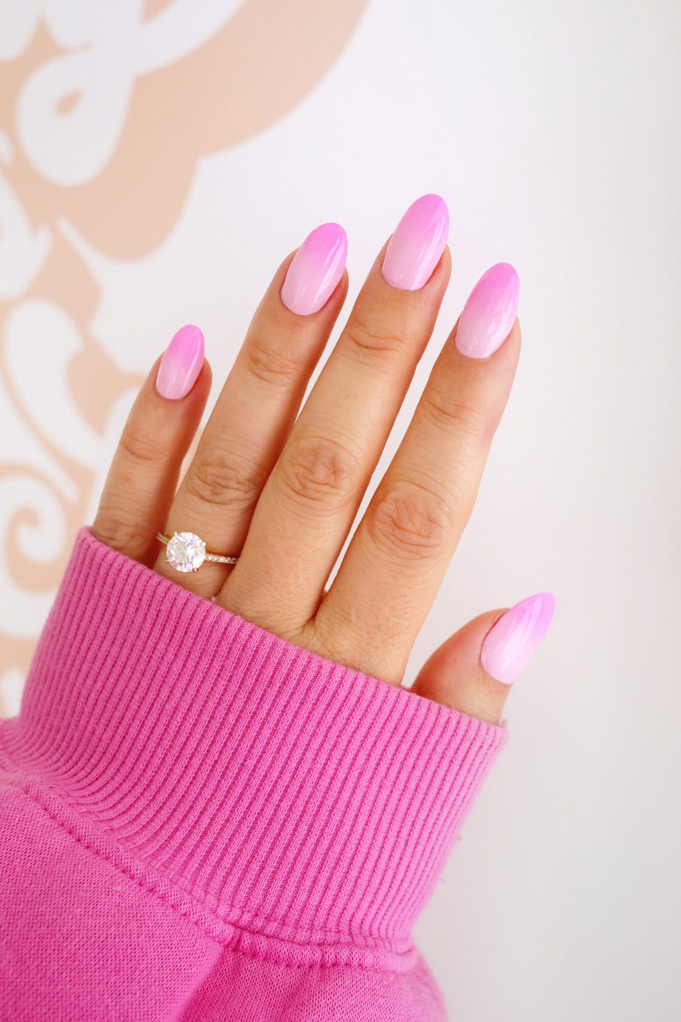 pink ombre gel nails